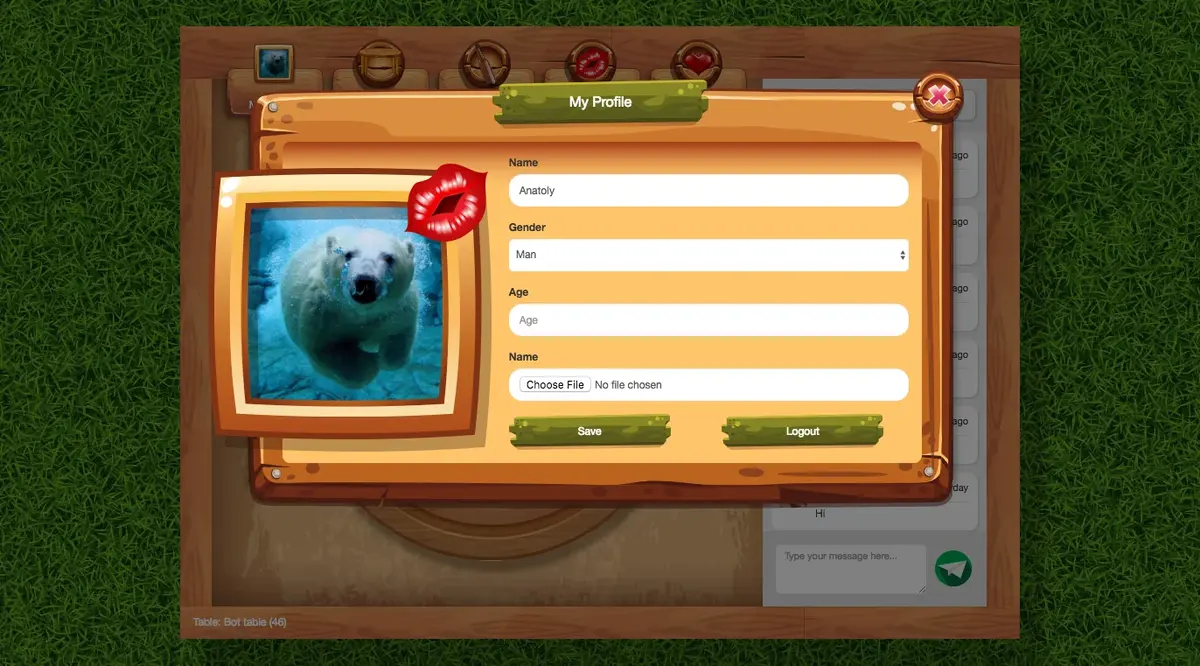 Profile dialog view